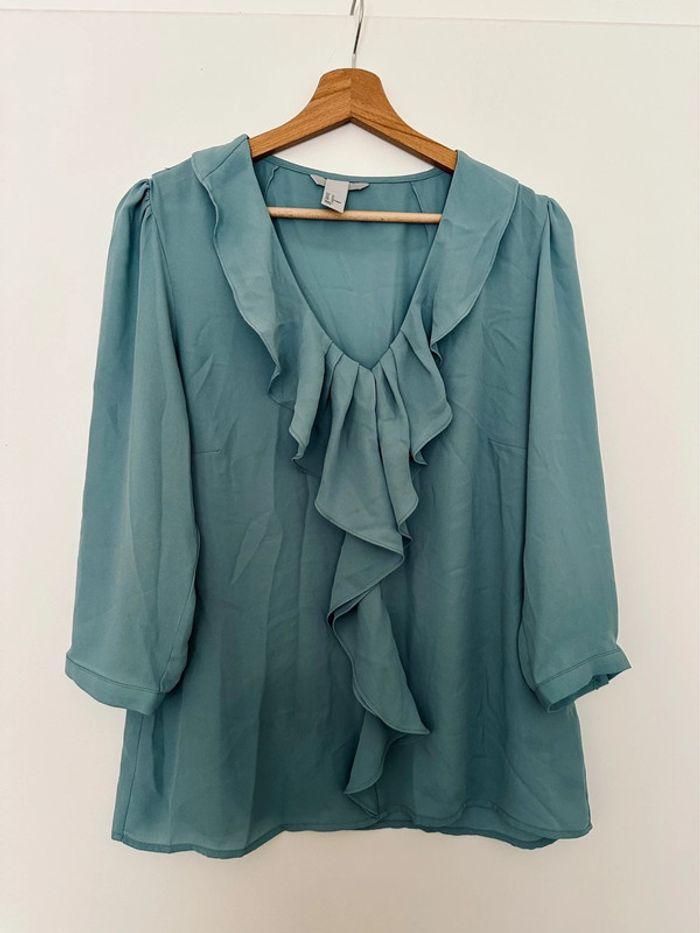 Blouse bleue H&M T44 - photo numéro 1