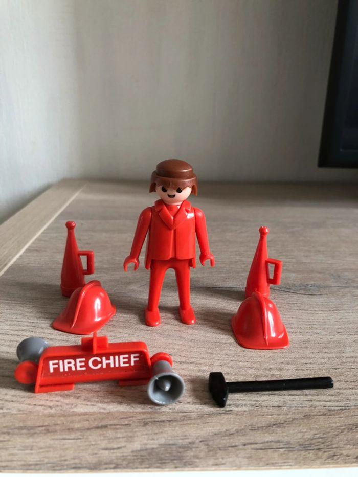 Playmobil vintage géobra, lot pompier 1974 - photo numéro 1