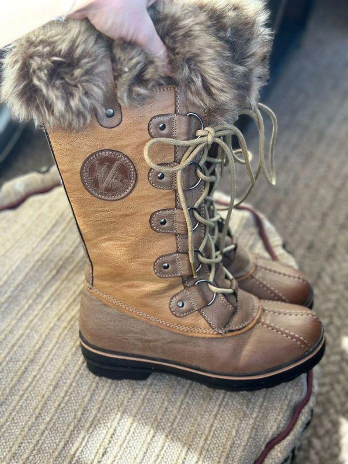 Kimberfeel Bottes de neige fourrées, camel, modèle Beverly, taille 36 - photo numéro 4