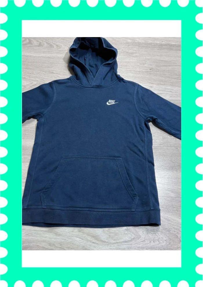 👕 Sweat à capuche Nike logo brodé Bleu Marine Taille S 👕 - photo numéro 6