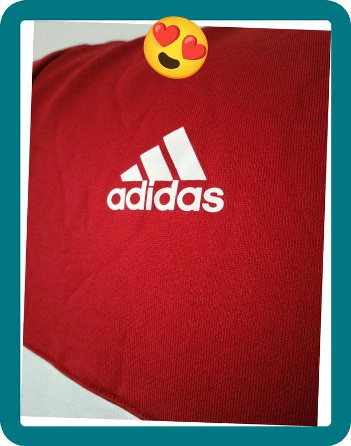 Gilet zippé Adidas rouge et blanc taille 13/14 ans - photo numéro 5