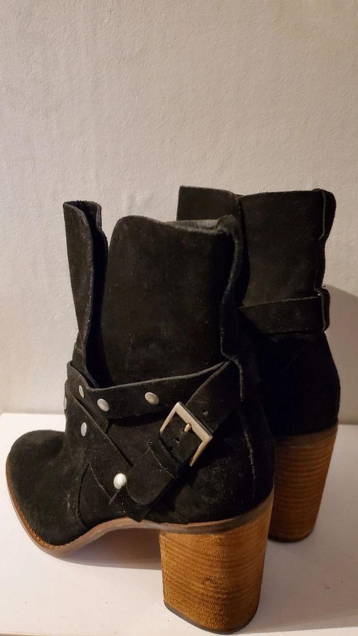 Bottes Taille 40 San Marina en Cuir Noir - Talon 8.5 cm, Stabilité et Confort Exceptionnels - photo numéro 9