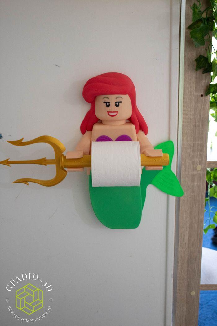 Dévidoir de papier toilette ou simple décoration murale dans un style Lego disney - photo numéro 3