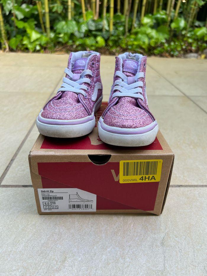 Vans Glitter Lilac taille 22 - photo numéro 2