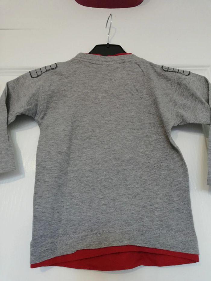 Tee-shirt manches longues gris 2 ans - photo numéro 2