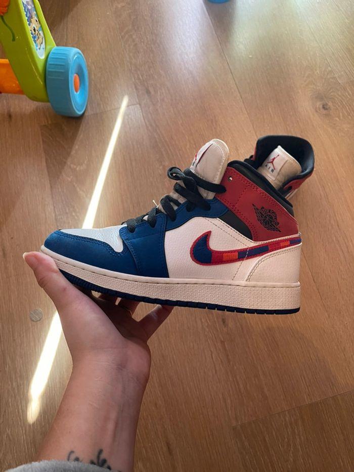 Air Jordan 1 mid blauw/red - photo numéro 2