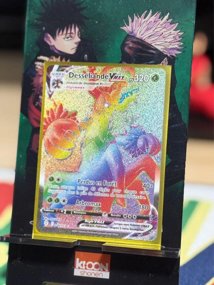 Carte Pokémon Desséliande Vmax ( Arc en ciel ) 206/203 - Évolution Céleste - photo numéro 2