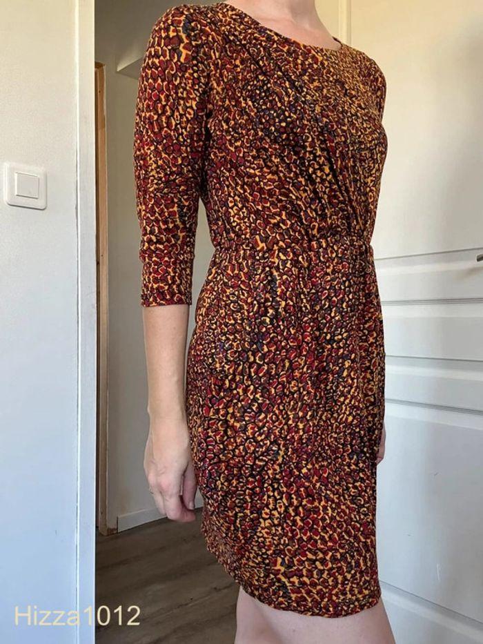 Robe orange à motif 3 Suisses - Chic & Colorée, Taille 36, Très bon état 💖 - photo numéro 3