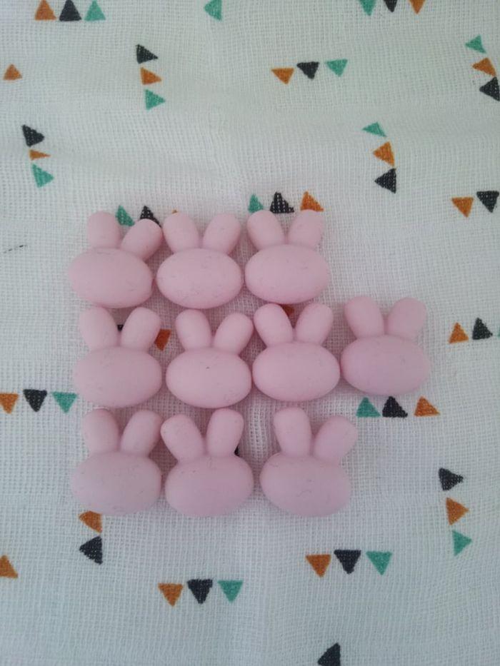 Lot de perles en silicone lapin - photo numéro 3