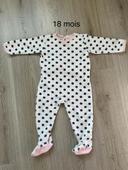 Pyjama velours 18 mois Petit Bateau