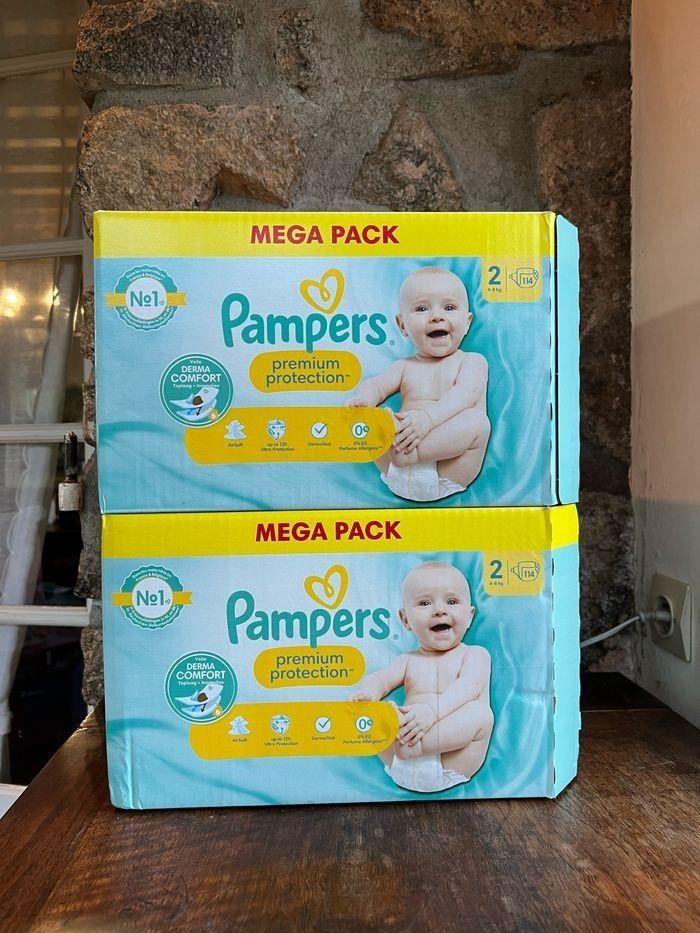 Lot 2 cartons Pampers Taille 2 : 228 Couches (2*114) - photo numéro 2