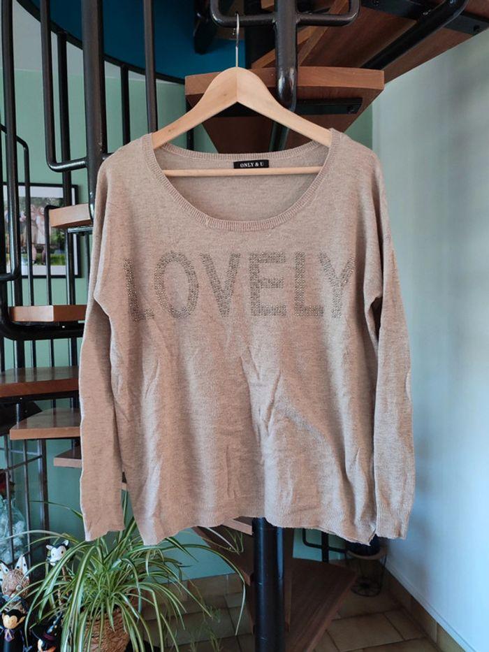 Pull lovely beige OFFERT - photo numéro 1