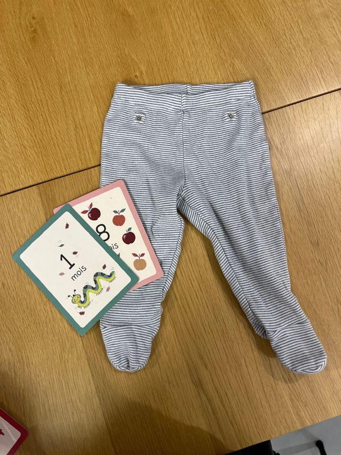 Pantalon de pyjama bec pied à rayure 18 mois j1 - photo numéro 1