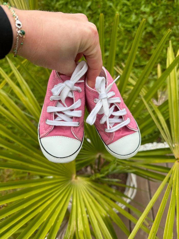 Chaussure converse rose clair taille 4 (9-12 mois) - photo numéro 6