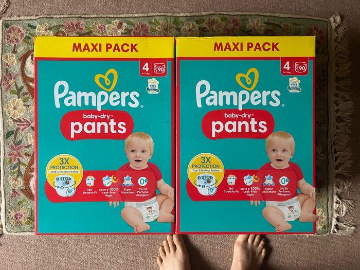 Lot 2 cartons Pampers Taille 4 : 180 Pants culottes couches - photo numéro 4