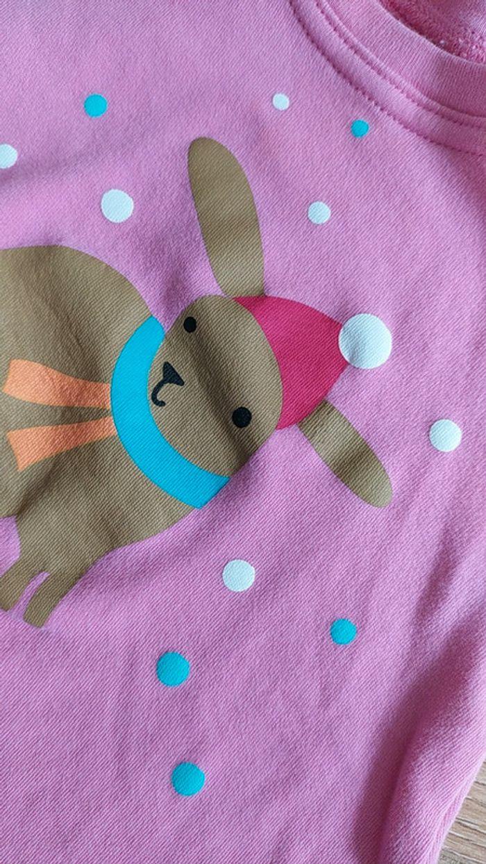 T-shirt rose lapin Noël 12 m - photo numéro 6