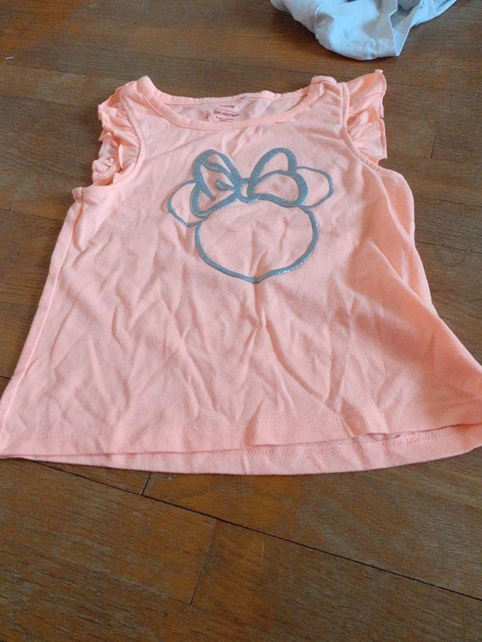 T shirt sans manches minnie 4 ans volants aux epaules - photo numéro 2