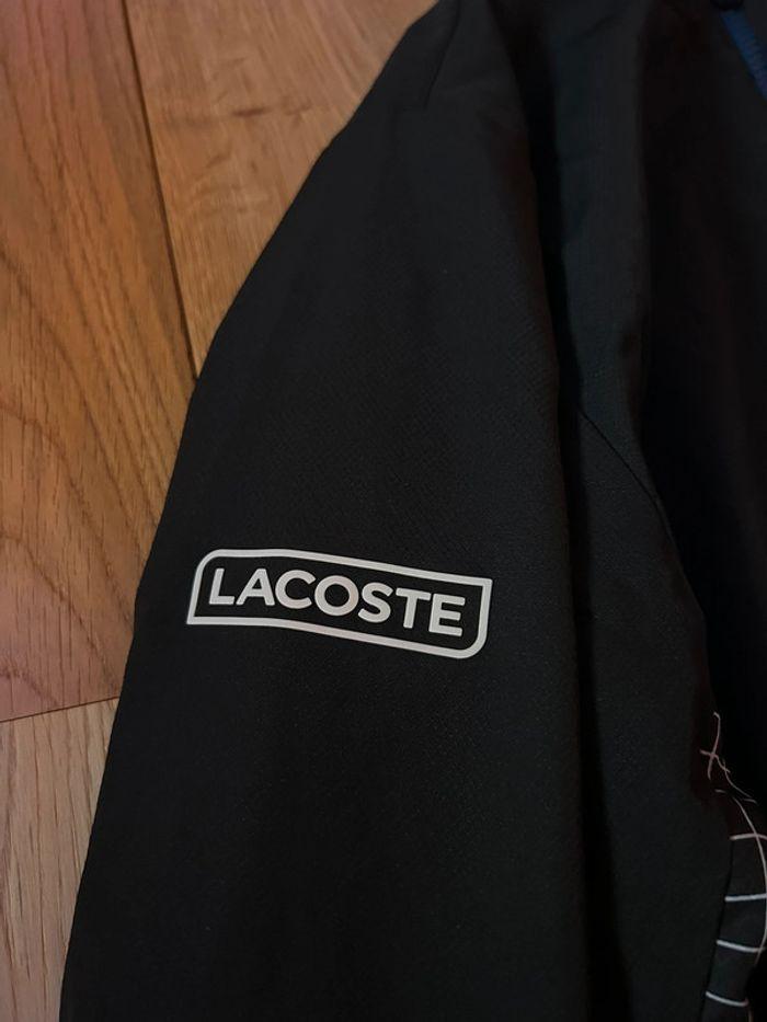 Veste Lacoste sport noire imperméable quadrillée - photo numéro 7