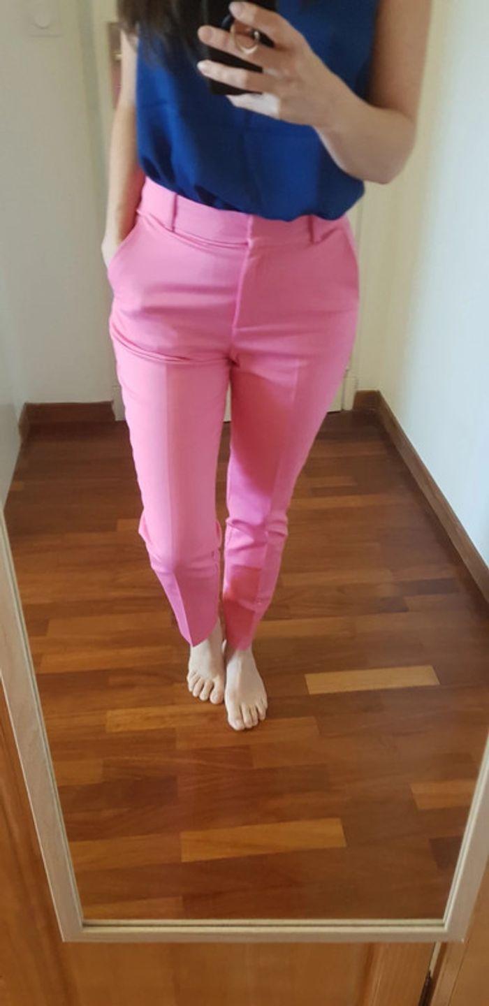 Pantalon habillé H&m rose - photo numéro 2