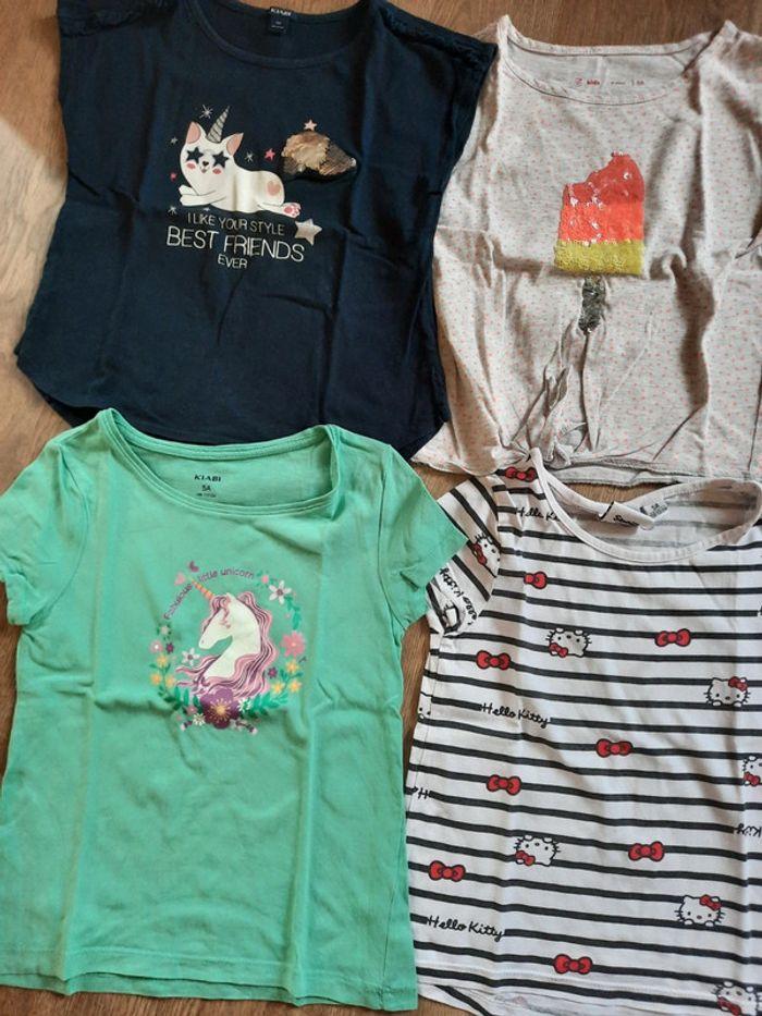 Lot de 6 t-shirts fille 5 ans - photo numéro 3