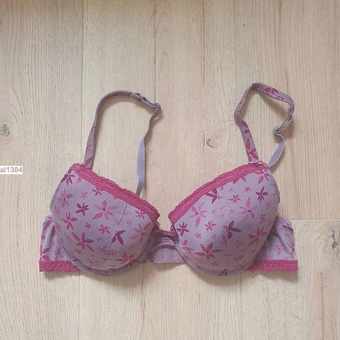 Soutien gorge push-up armature taupe rose - RougeGorge - Taille 85B - photo numéro 1