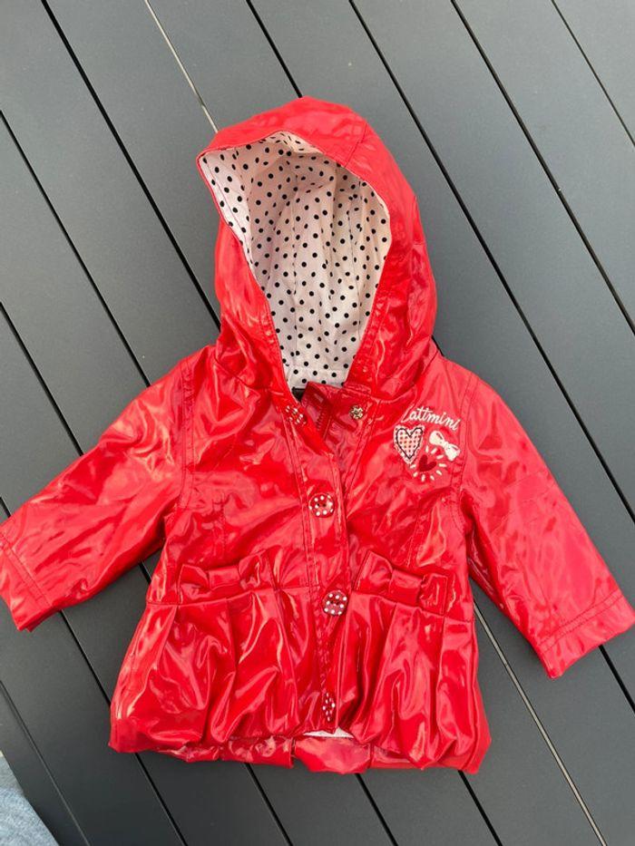 Manteau de pluie rouge catimini 6 mois - photo numéro 1