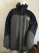 Manteau capuche veste blouson The North Face Hyvent 3 en 1 gris noir taille L