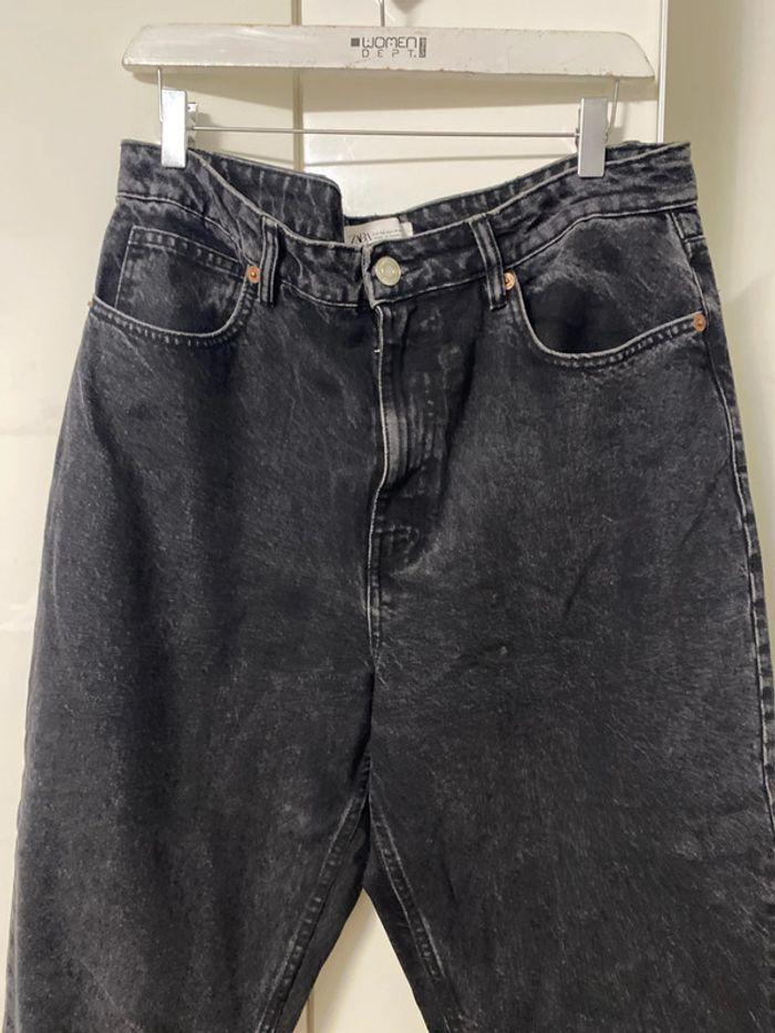 Pantalon jean à jambes larges taille  haute  Zara. Taille 44 - photo numéro 2