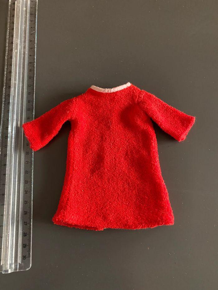 Poupée pedigree sindy 1978 cosy wrap peignoir éponge rouge robe chambre - photo numéro 3