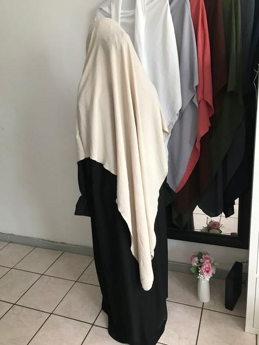 Khimar beige crème 1m20 🌸 - photo numéro 4