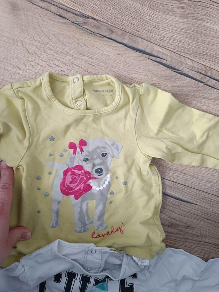 2 t shirts manches longues motif chien fille 18 mois - photo numéro 4