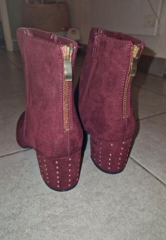 Bottines bordeaux - photo numéro 3