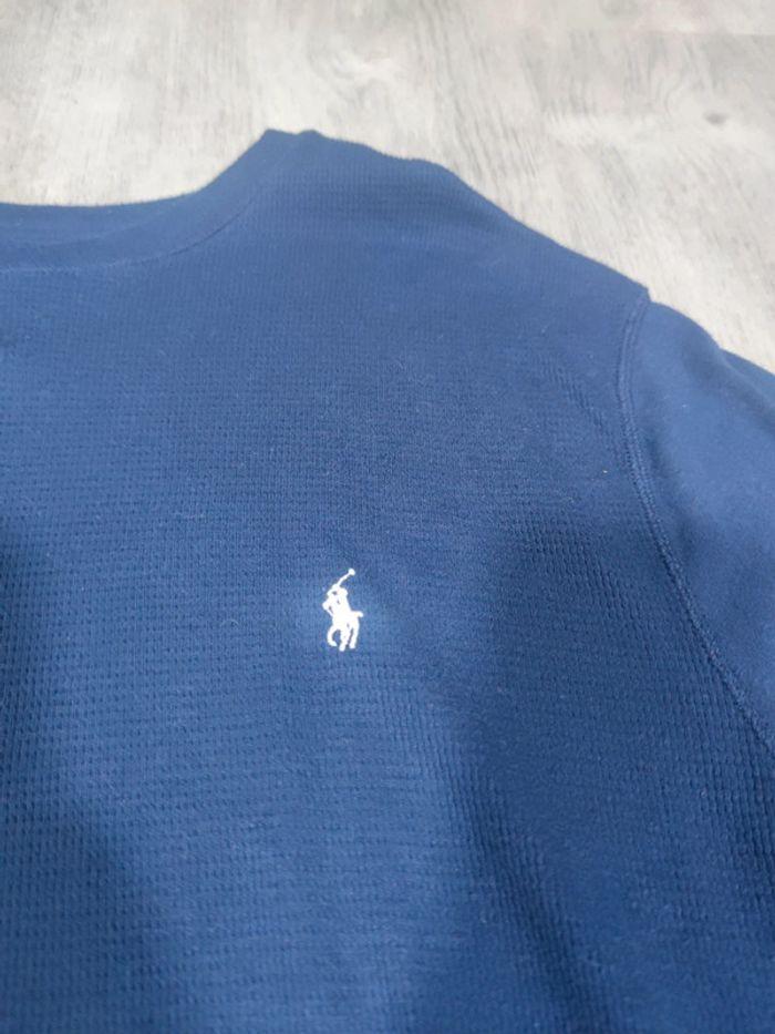 Pull Ralph Lauren Nid D'abeilles Bleu Marine Logo Brodé Blanc Taille XL Homme - photo numéro 5