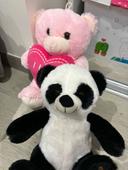 Lot de 2 peluches ourson panda