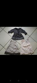 Lot de 3 robes 9 mois gris marine lila