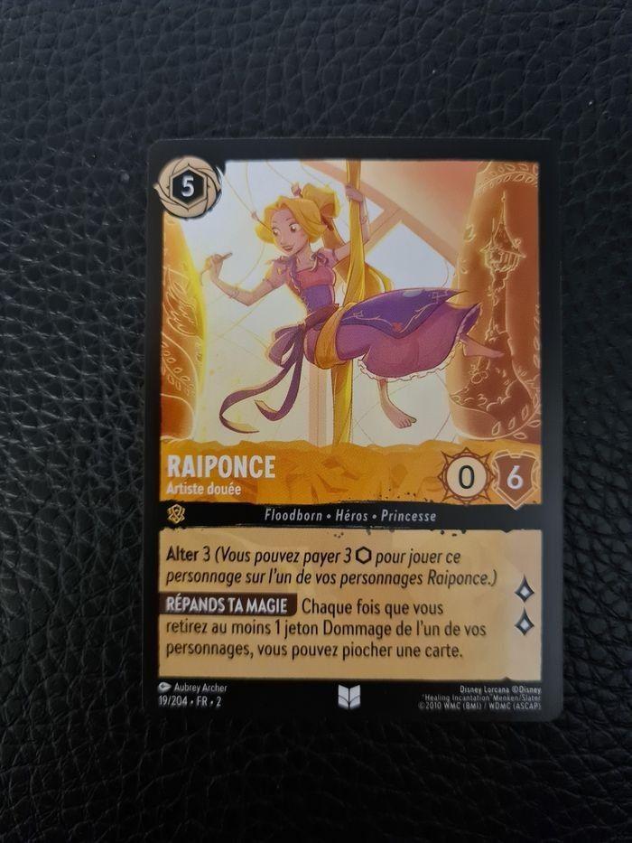 Carte Disney Lorcana Raiponce artiste douée 19/204