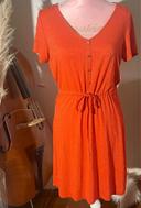 Robe à rayures dorées  orange taille M Pieces