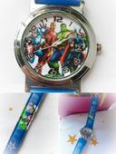 Montre watch bracelet bleu Avenger Marvel comics Hulk américain captain Ironman thor stainless