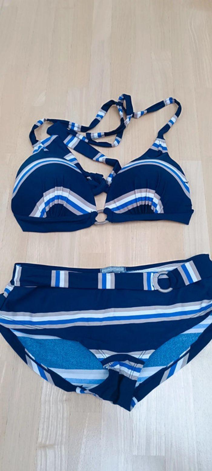 Ensemble  bikini Veritas lignée bleu taille 36 - photo numéro 1