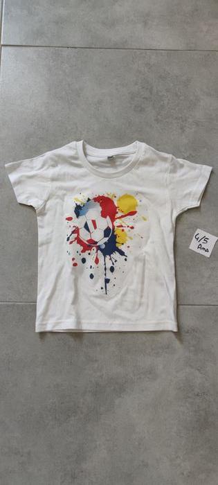 T-shirt blanc foot garçon 4 ans - photo numéro 1