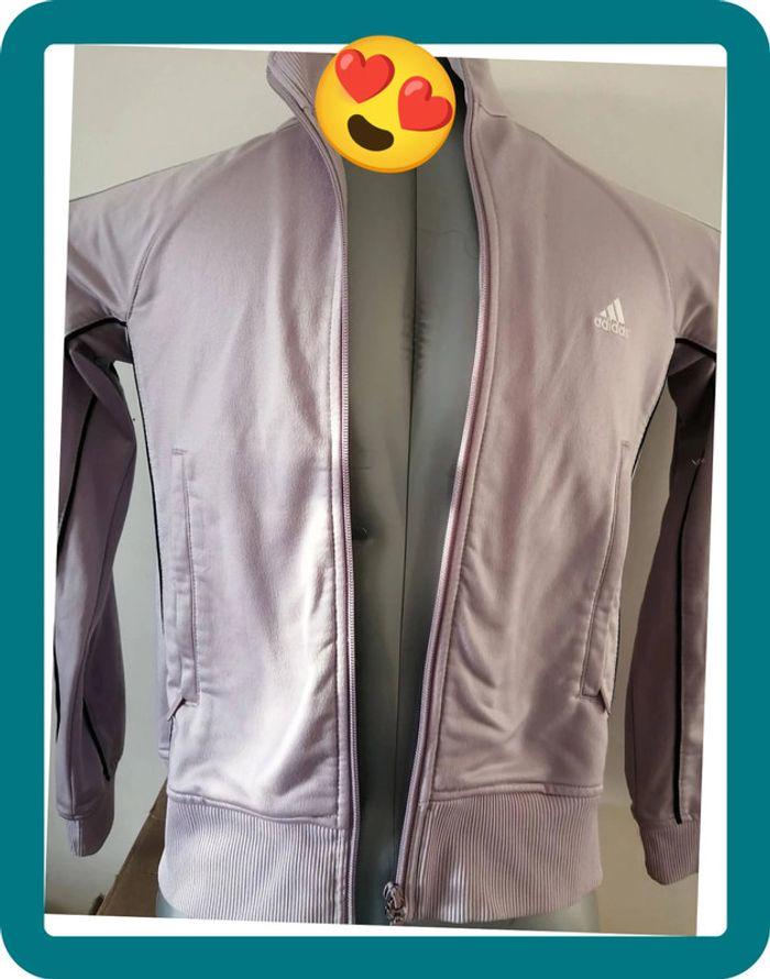 Gilet zippé Adidas rose taille 40 - photo numéro 1