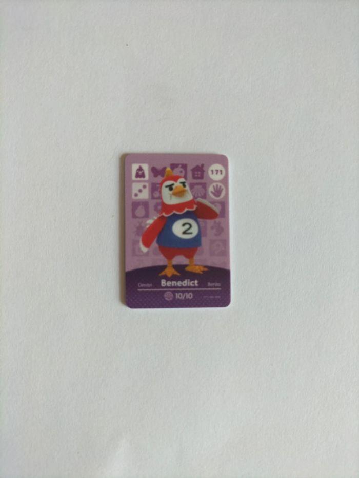 Mini Carte Amiibo Animal Crossing n°171 Bénédict