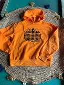 Sweat motif citrouille taille M orange