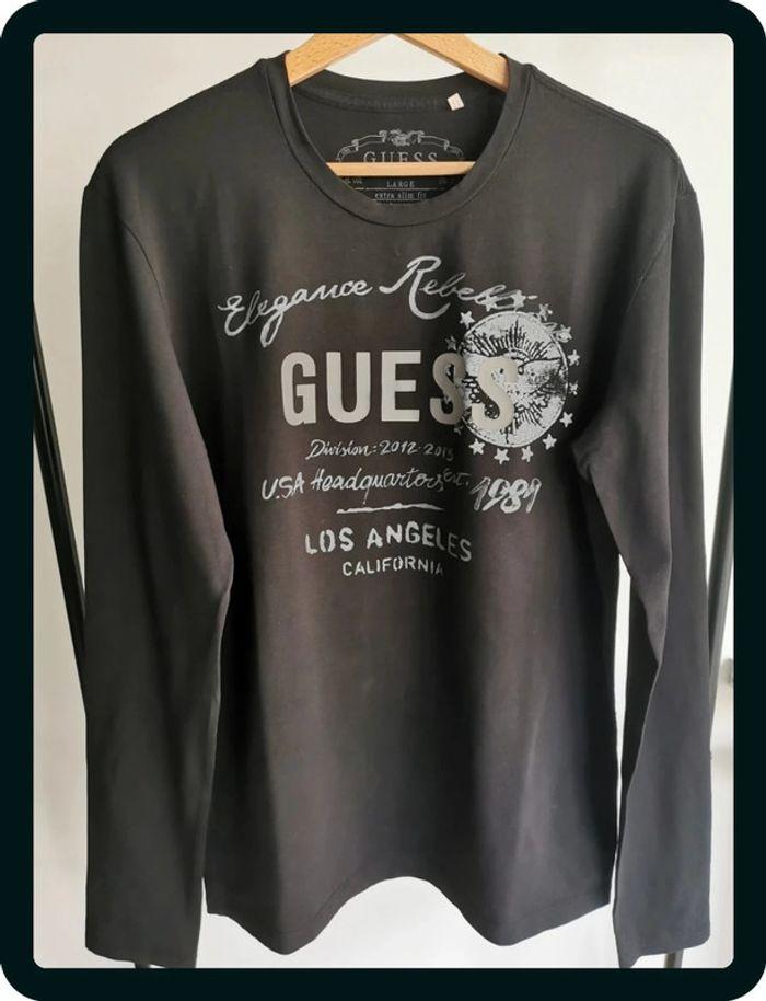 Tee shirt noir Guess - photo numéro 1