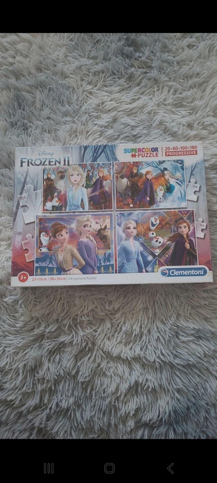 Lot de 4 Puzzles reines des neiges 2 , progressifs - photo numéro 1