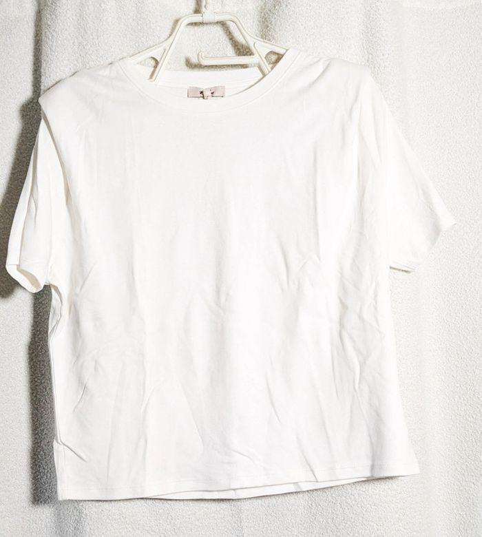 T-shirt manches courtes 100% coton blanc taille M - photo numéro 1