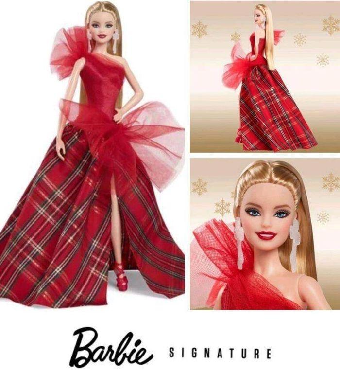 Barbie signature blonde joyeux Noël - photo numéro 2