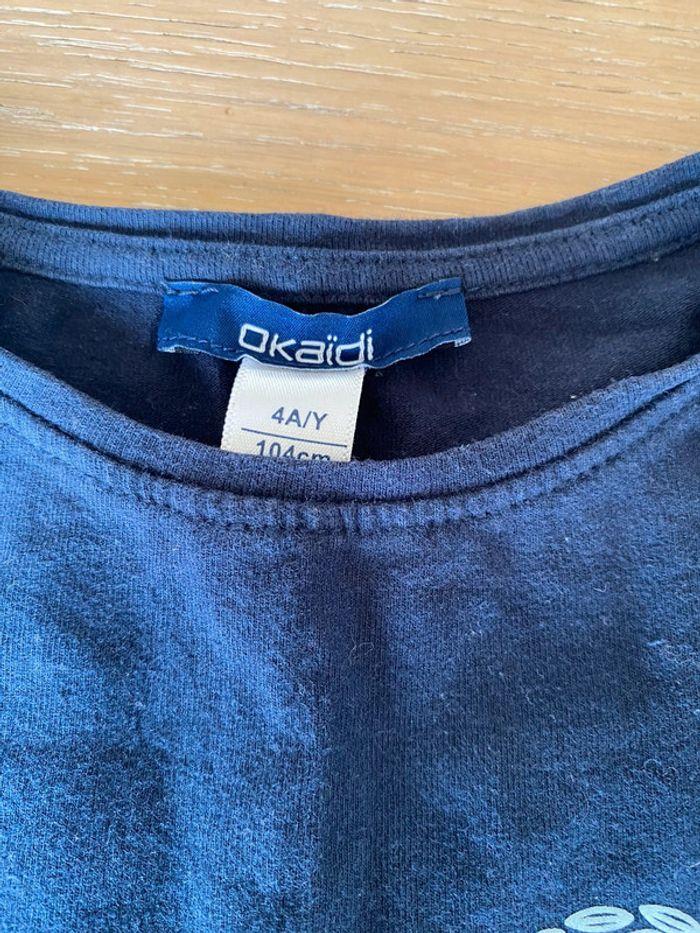 T-shirt bleu marine okaïdi 4 ans - photo numéro 2