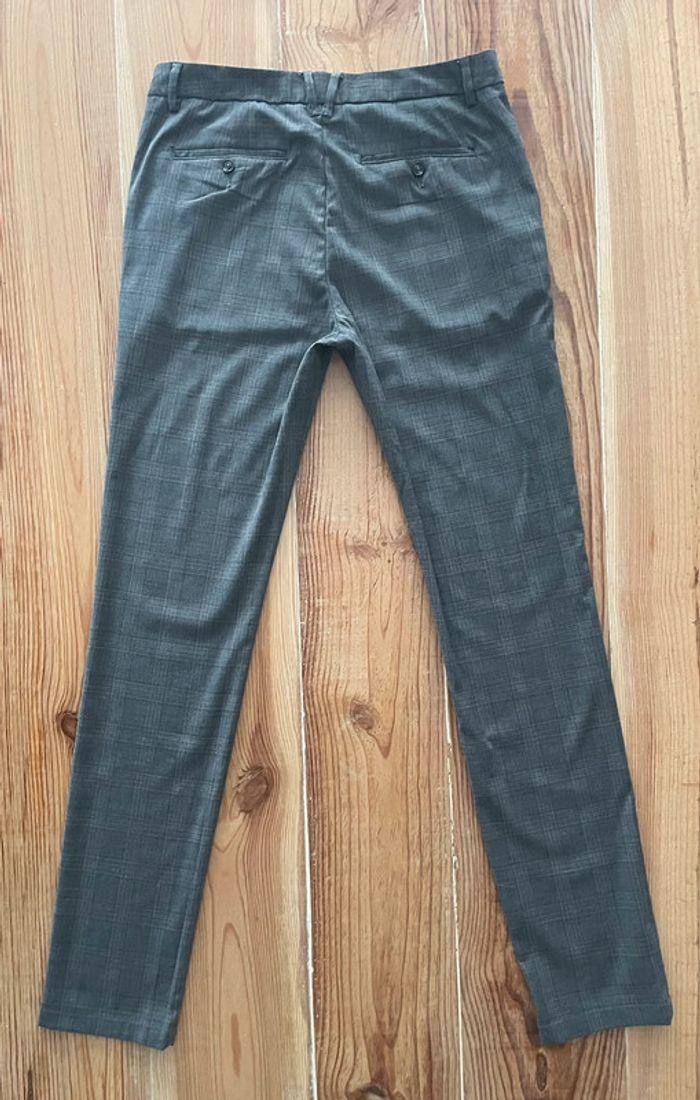 Pantalon gris à carreaux Jules taille 38 - photo numéro 3