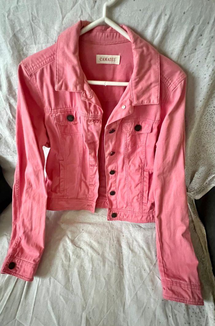 Veste jeans Camaïeu - Rose taille S - photo numéro 1